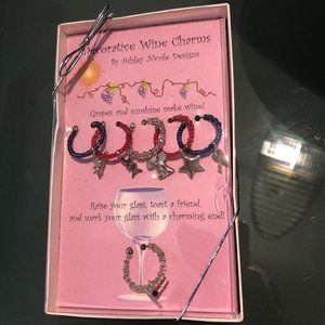 NEW Wine Charms by AshleyNicole Perfect 4 Holiday Parties Xmas Labor Day July 4